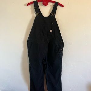 Black Cathartt Women’s Rugged Bibs Overalls Size M Short
